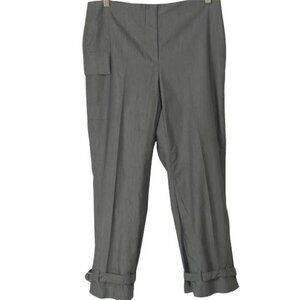 Victoria Pappas Women's olive green pants with ankle buckle detail Size 6